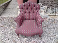 Howard and Sons button back antique armchair2.jpg
